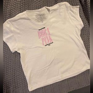 BLACKPINK Born Pink World Tour Merch Cropped BBG white tour tee XL